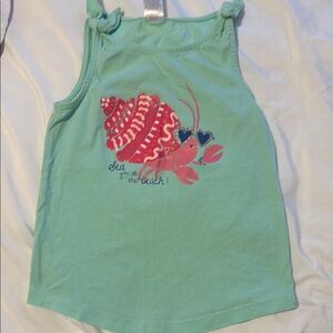 Gymboree Kids Green Tank Top with Sea Print